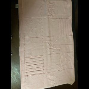 Pink knit baby blanket